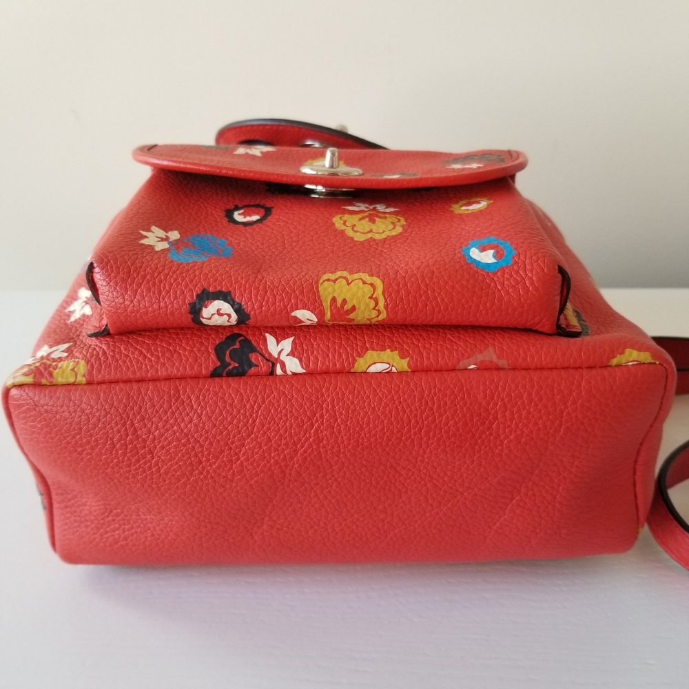 Coach Charlie Floral Leather Mini Backpack Rucksack - Picture 6 of 14